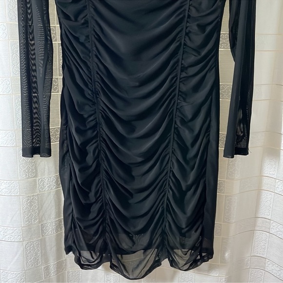 BAR III
Women's Mesh-Overlay Ruched Bodycon Mini Dress, Created for Macy's - Picture 6 of 8